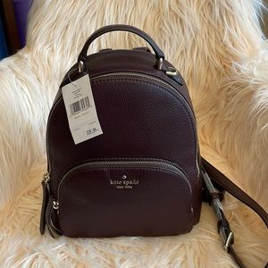 Kate Spade Medium Jackson backpack NWT chocolate cherry color